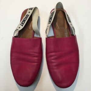 Givenchy Paris Rivington Slingback Flats Round Toe Leather EU 36 Pink Casual
